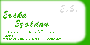 erika szoldan business card